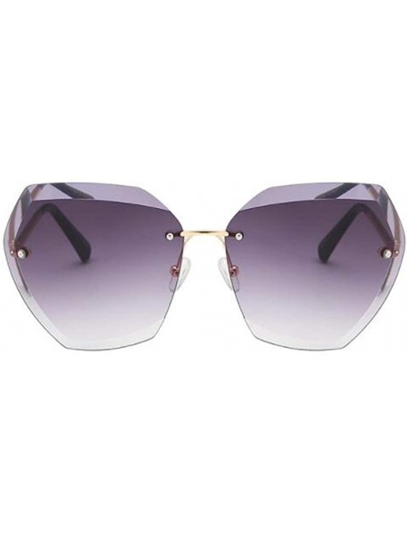 Aviator Fashion classic sunglasses - multi-color frameless trim sunglasses - E - CF18RR3KU8C $39.53