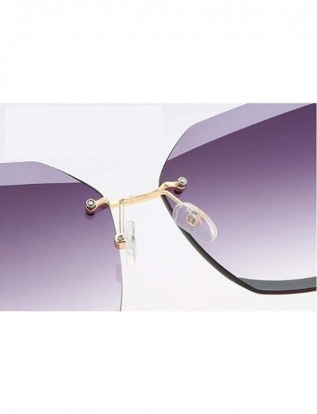 Aviator Fashion classic sunglasses - multi-color frameless trim sunglasses - E - CF18RR3KU8C $39.53