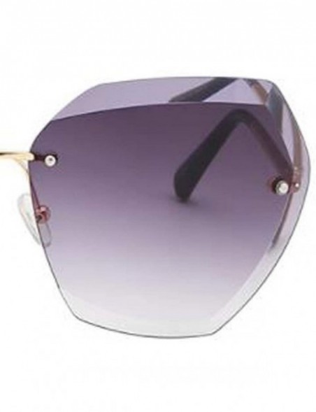 Aviator Fashion classic sunglasses - multi-color frameless trim sunglasses - E - CF18RR3KU8C $39.53