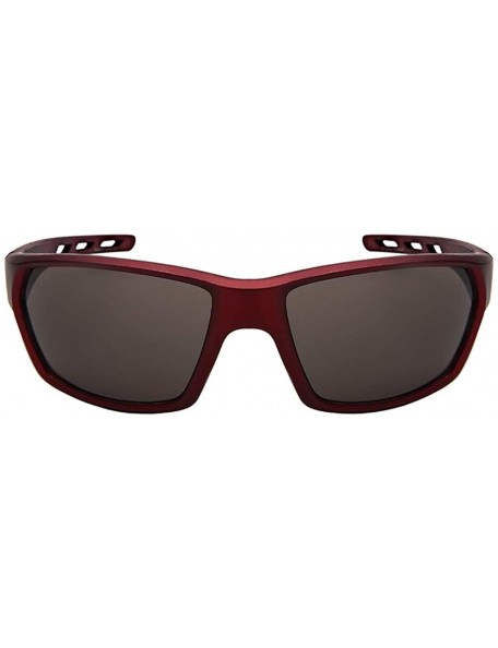 Sport Wrap Style Sport Sunglasses Men Women Mirrored Lens 570116MT - Matte Burgundy Frame/Grey Lens - CF18M53MGCT $8.34