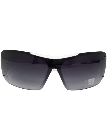 Rectangular Womens Sunglasses Crossed Pistol Concho UV 400 Cowgirl Bling Rhinestone - White - CZ196UQ88DW $36.87