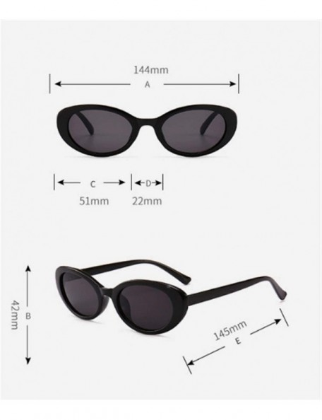 Oval Sunglasses belittled Oval Low Sunglasses - Eye Glasses Casual Fashion Sunglasses (Color B) - B - CS199N4HKU6 $47.86