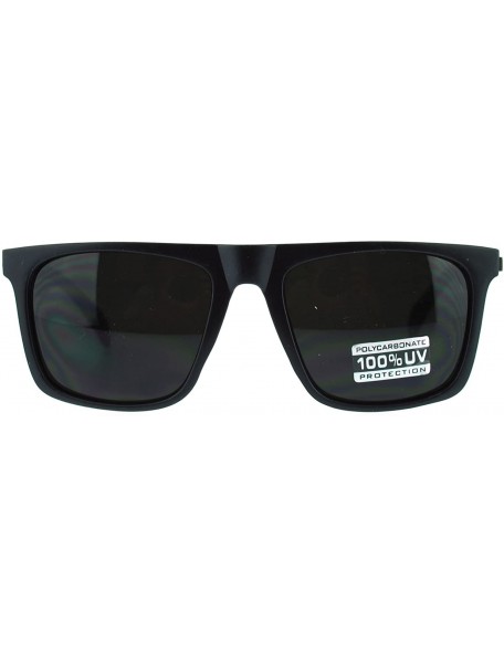 KUSH Square Sunglasses Men's Super Dark Lens Black Shades - Matte Black -  CZ188483YY5