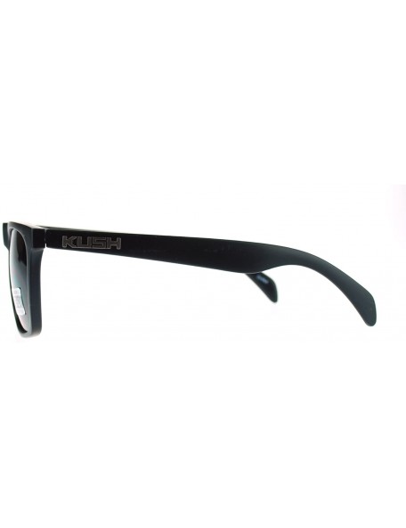 Square KUSH Square Sunglasses Men's Super Dark Lens Black Shades - Matte Black - CZ188483YY5 $12.93