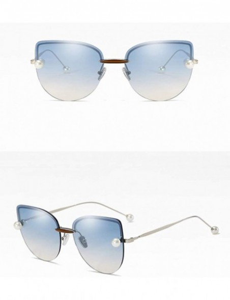 Round Women Sunglasses Retro Grey Drive Holiday Round Non-Polarized UV400 - Blue - C518R4WD8A9 $11.54