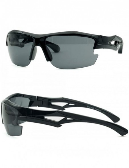 Sport Warrior sports polarized sunglasses for men UV400 protection - Black - CW18LHC7MLC $29.79