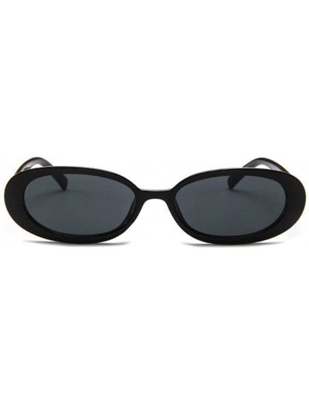 Sport Style Oval Sunglasses Women Vintage Retro Round Frame White Mens Sun Glasses Female Black Hip Hop Clear UV400 - CN197A2...