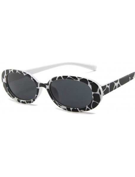 Sport Style Oval Sunglasses Women Vintage Retro Round Frame White Mens Sun Glasses Female Black Hip Hop Clear UV400 - CN197A2...
