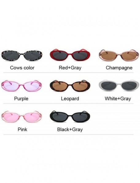 Sport Style Oval Sunglasses Women Vintage Retro Round Frame White Mens Sun Glasses Female Black Hip Hop Clear UV400 - CN197A2...