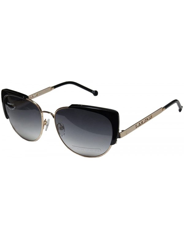 Cat Eye Maryline Womens/Ladies Cat Eye Full-rim Gradient Lenses Sunglasses/Shades - Black / Gold - CG121FZ7QA1 $57.32