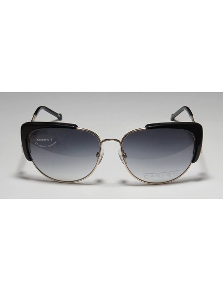 Cat Eye Maryline Womens/Ladies Cat Eye Full-rim Gradient Lenses Sunglasses/Shades - Black / Gold - CG121FZ7QA1 $57.32