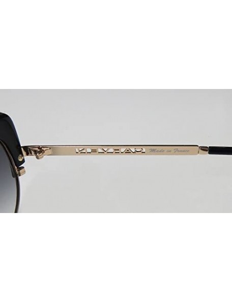 Cat Eye Maryline Womens/Ladies Cat Eye Full-rim Gradient Lenses Sunglasses/Shades - Black / Gold - CG121FZ7QA1 $57.32