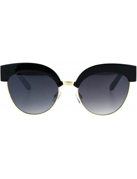 Butterfly Womens Designer Style Sunglasses Bold Top Butterfly Fashion Shades UV 400 - Black (Smoke) - CL1887MRW2K $23.53