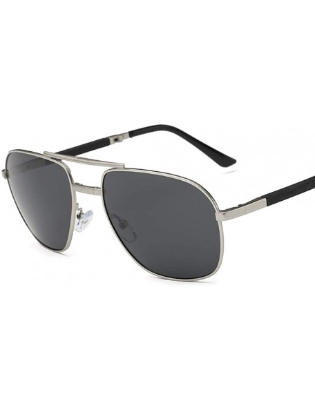 Square Unisex Summer Polarized Folding Eyebrow Pencil Sunglasses Fashion Glasses - Silver - CW190629LG3 $15.74