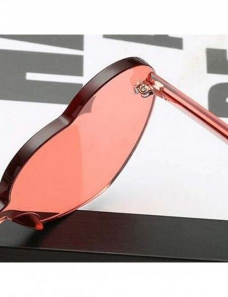 Rectangular Love Heart Shaped Sunglasses Women PC Frame Resin Lens Sunglasses UV400 Sunglass - Purple - C9190G884SQ $8.92