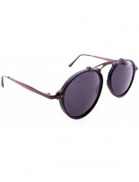 Aviator Retro Vintage Aviator Sunglasses - Black - CR12HSCRBT7 $33.10