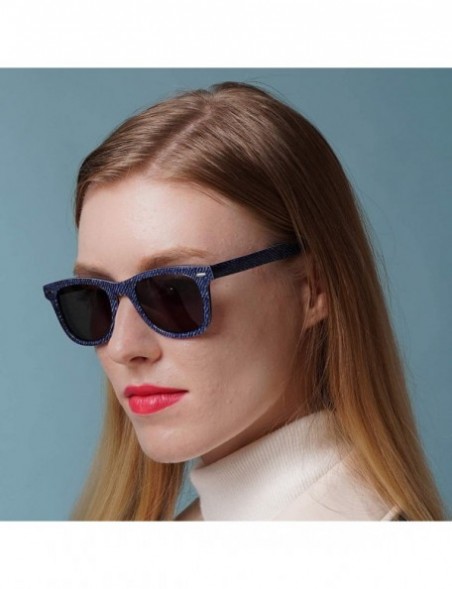 Square Men women square shape cowboy design sunglasses UV400 Protection - Blue - CS18LYQNDI9 $24.56