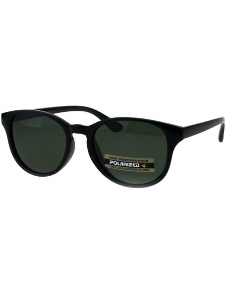 Rectangular Polarized Womens Keyhole Mod Classic Thin Plastic Horn Rim Sunglasses - Black Green - CE17XXSG77O $14.83
