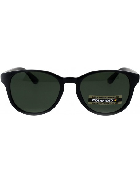 Rectangular Polarized Womens Keyhole Mod Classic Thin Plastic Horn Rim Sunglasses - Black Green - CE17XXSG77O $14.83