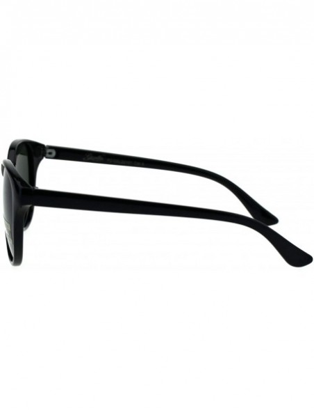 Rectangular Polarized Womens Keyhole Mod Classic Thin Plastic Horn Rim Sunglasses - Black Green - CE17XXSG77O $14.83