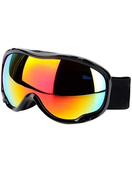 Goggle Adult double-layer large spherical ski glasses Outdoor anti-fog and wind-proof goggles - B - CE18RYH5S99 $103.30
