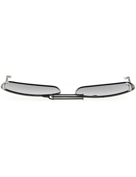 Rectangular Metal Frame Rim Polarized Lens Clip On Sunglasses 5434MM - Grey - CM182EEW9S5 $12.69