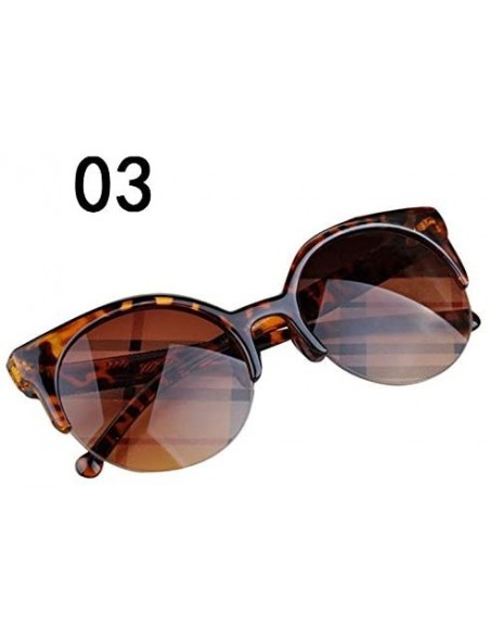 Oversized Semi Rimless Polarized Sunglasses Women Men Square Retro Sun Glasses UV Blocking - C - CW197XIEE2L $8.59