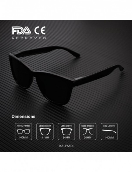 Rectangular Unisex Polarized Retro Classic Trendy Stylish Sunglasses for Men Women Driving Sun glasses 100% UV Blocking - CU1...