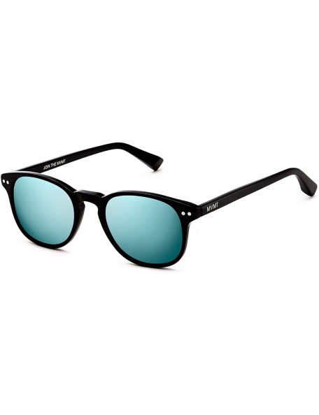 Round Hyde - Polarized Rectangular Women's & Men's Sunglasses - Pure Black - 50 mm - C218DK3QMDT $50.77