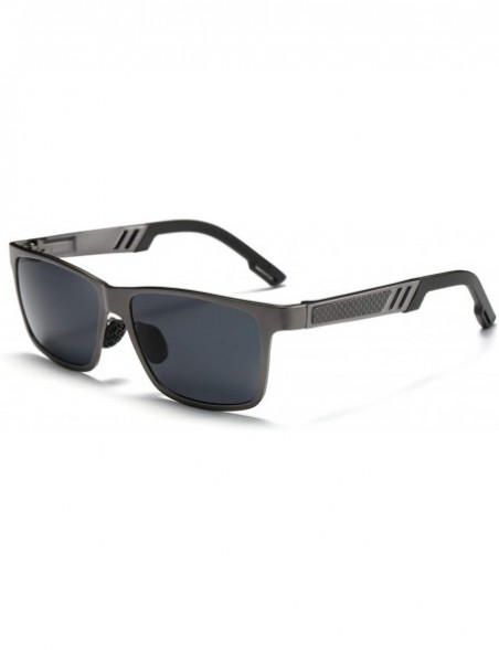 Rectangular Polarized Sunglasses Driving Photosensitive Glasses 100% UV protection - Gun/Black - CH18SUITSH0 $19.28