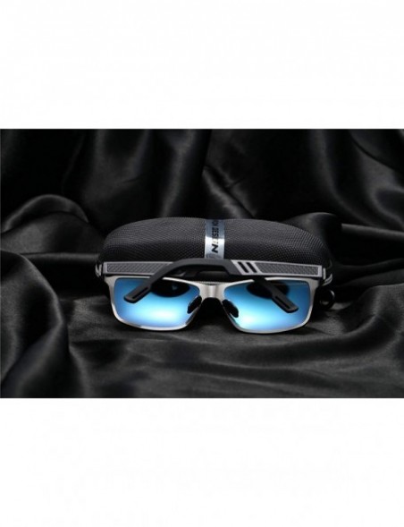 Rectangular Polarized Sunglasses Driving Photosensitive Glasses 100% UV protection - Gun/Black - CH18SUITSH0 $19.28