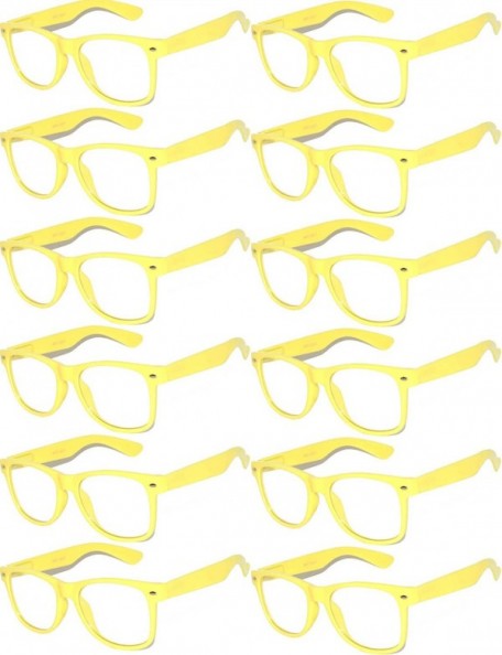 Sport Women's Men's Sunglasses Retro Clear Lens - Retro_clear_12_p_yellow - CK187346UAU $25.29