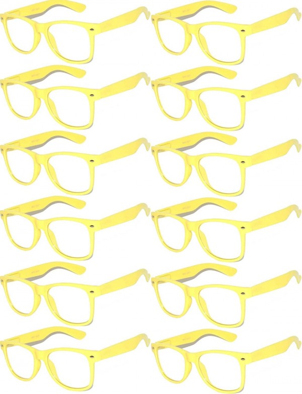 Sport Women's Men's Sunglasses Retro Clear Lens - Retro_clear_12_p_yellow - CK187346UAU $25.29