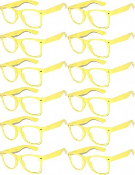 Sport Women's Men's Sunglasses Retro Clear Lens - Retro_clear_12_p_yellow - CK187346UAU $25.29