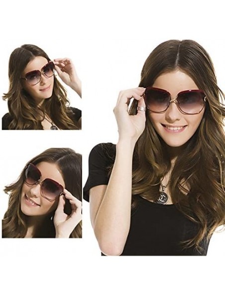 Wayfarer Women's Oversized Metal Frame Colored Lens Uv400 Protection Sunglasses - Gray - CW11W45PQQJ $13.08