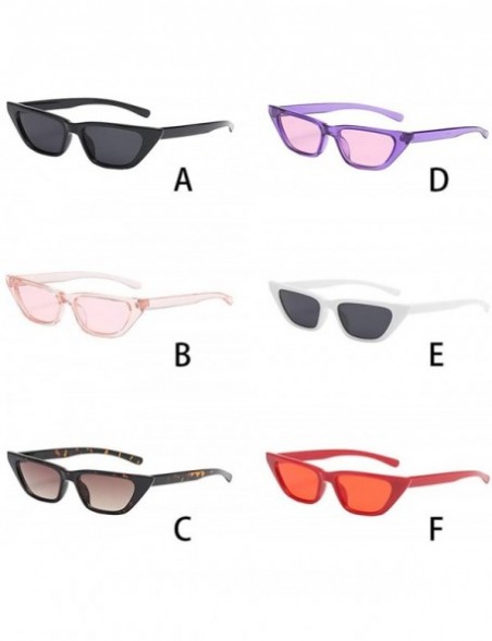 Sport Women Man Fashion Vintage Sunglasses-Cat Eye Eyewear Retro Unisex - E - C218Q4UTIKT $8.73