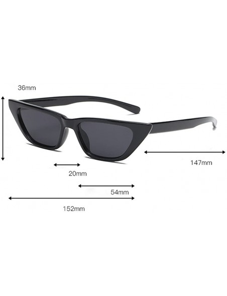 Sport Women Man Fashion Vintage Sunglasses-Cat Eye Eyewear Retro Unisex - E - C218Q4UTIKT $8.73