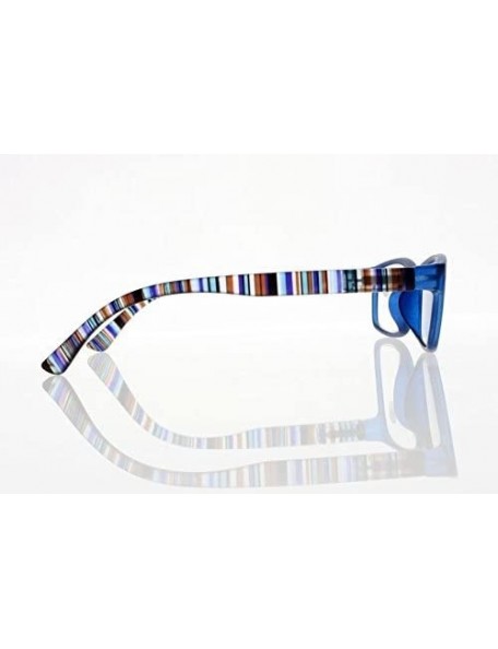 Square Square Colorful Thin Frame Colorful Stripe Legs Reading Glasses Readers - Blue - CK185EAR0WK $17.16