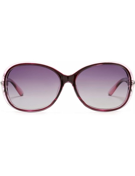 Goggle Classic Oversized Polarized Sunglasses for Women Luxury Goggles Eyewear Shade UV400 - Purple - CA18S0SS067 $12.90