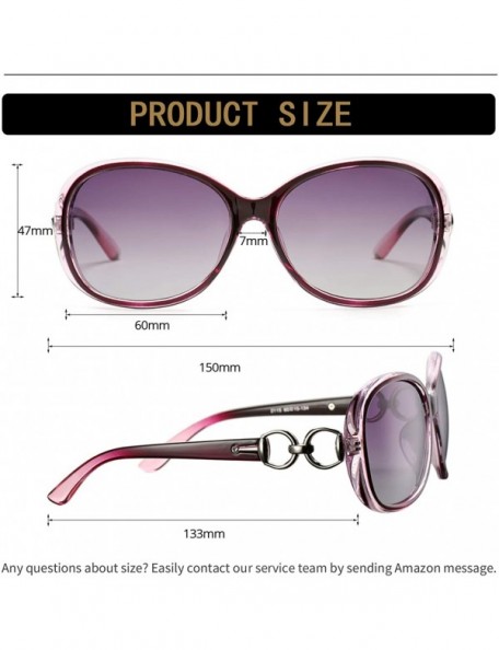 Goggle Classic Oversized Polarized Sunglasses for Women Luxury Goggles Eyewear Shade UV400 - Purple - CA18S0SS067 $12.90
