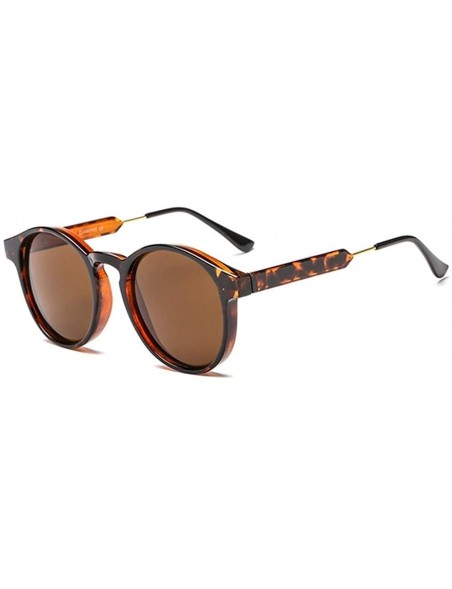 Round Round Frame with Metal Legs Sunglasses for Mens and Women - C6 Orange Gray - CY1989TG28Q $12.37