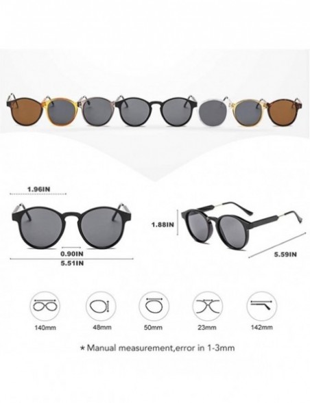 Round Round Frame with Metal Legs Sunglasses for Mens and Women - C6 Orange Gray - CY1989TG28Q $12.37