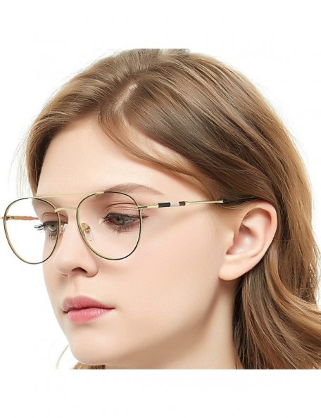 Aviator Photochromic Metal Sunglasses for Men Women Polarized Lens - B-gold - C518IGXDRIE $15.38