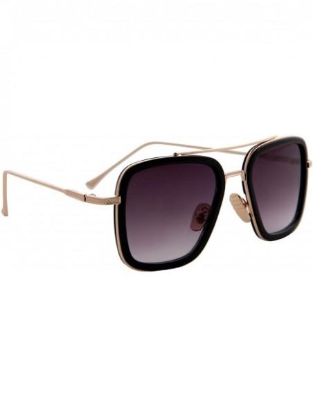 Oversized Retro Aviator Sunglasses Men Women Classic Gradient Lens Classic Vintage - CY192AHRL4N $9.35