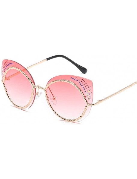 Square Women Rhinestone Cat Eye Sunglasses Retro Unique Sun Glasses Shades Lens Eyewear UV400 Sunglasses 005 - CW18Y8EAM7G $2...