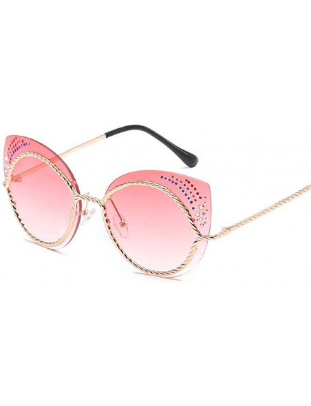 Square Women Rhinestone Cat Eye Sunglasses Retro Unique Sun Glasses Shades Lens Eyewear UV400 Sunglasses 005 - CW18Y8EAM7G $2...