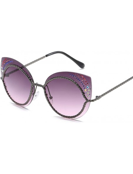 Square Women Rhinestone Cat Eye Sunglasses Retro Unique Sun Glasses Shades Lens Eyewear UV400 Sunglasses 005 - CW18Y8EAM7G $2...
