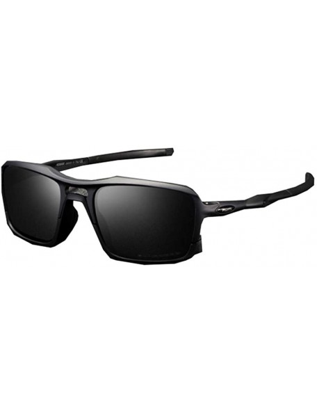 Sport Sports Sunglasses High-end Ultra-Light TR90 Frame True Membrane Polarization Outdoor - Black Gray - C418YZZCM59 $67.09