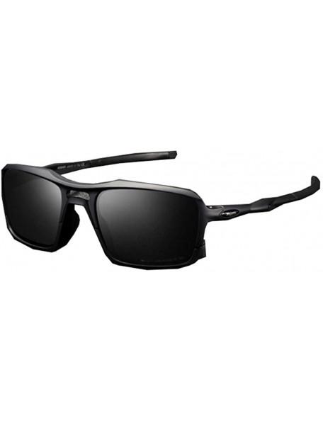 Sport Sports Sunglasses High-end Ultra-Light TR90 Frame True Membrane Polarization Outdoor - Black Gray - C418YZZCM59 $30.08