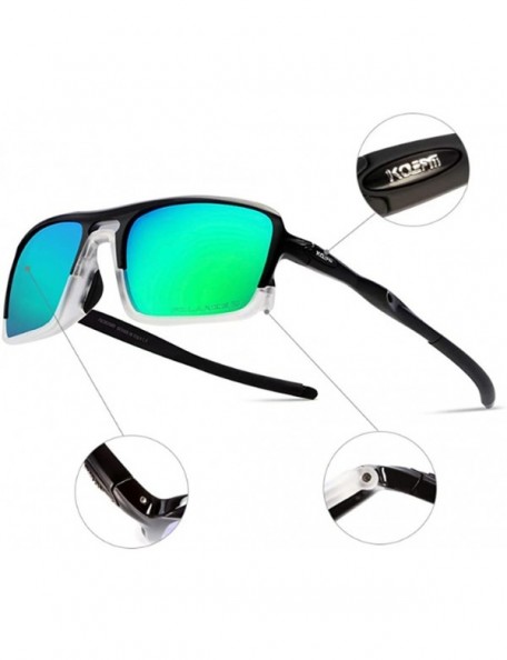 Sport Sports Sunglasses High-end Ultra-Light TR90 Frame True Membrane Polarization Outdoor - Black Gray - C418YZZCM59 $30.08